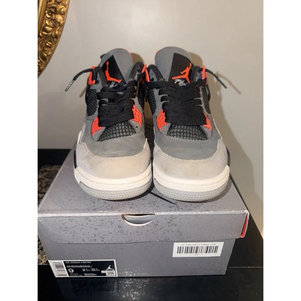Jordan Air Jordan 4 Retro Infrared 2022 DH6927-061 Mid Top Sneaker Mens sz 9
